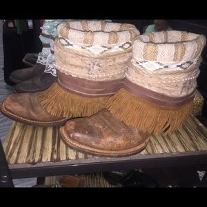 Upcycled boots. Size 7